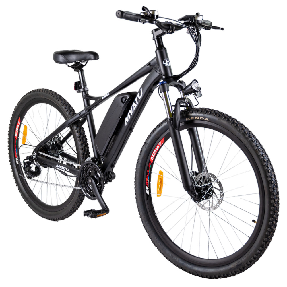 MYATU MYT5791 Electric Bike E-MTB 350W Motor 36V 12.5Ah Battery, 27.5*2.1 inch Tire, 25km/h Max 50km Range, Shimano 21-speed, Aluminum alloy frame Front Fork Shock Absorber, Disc Brake, LCD Display