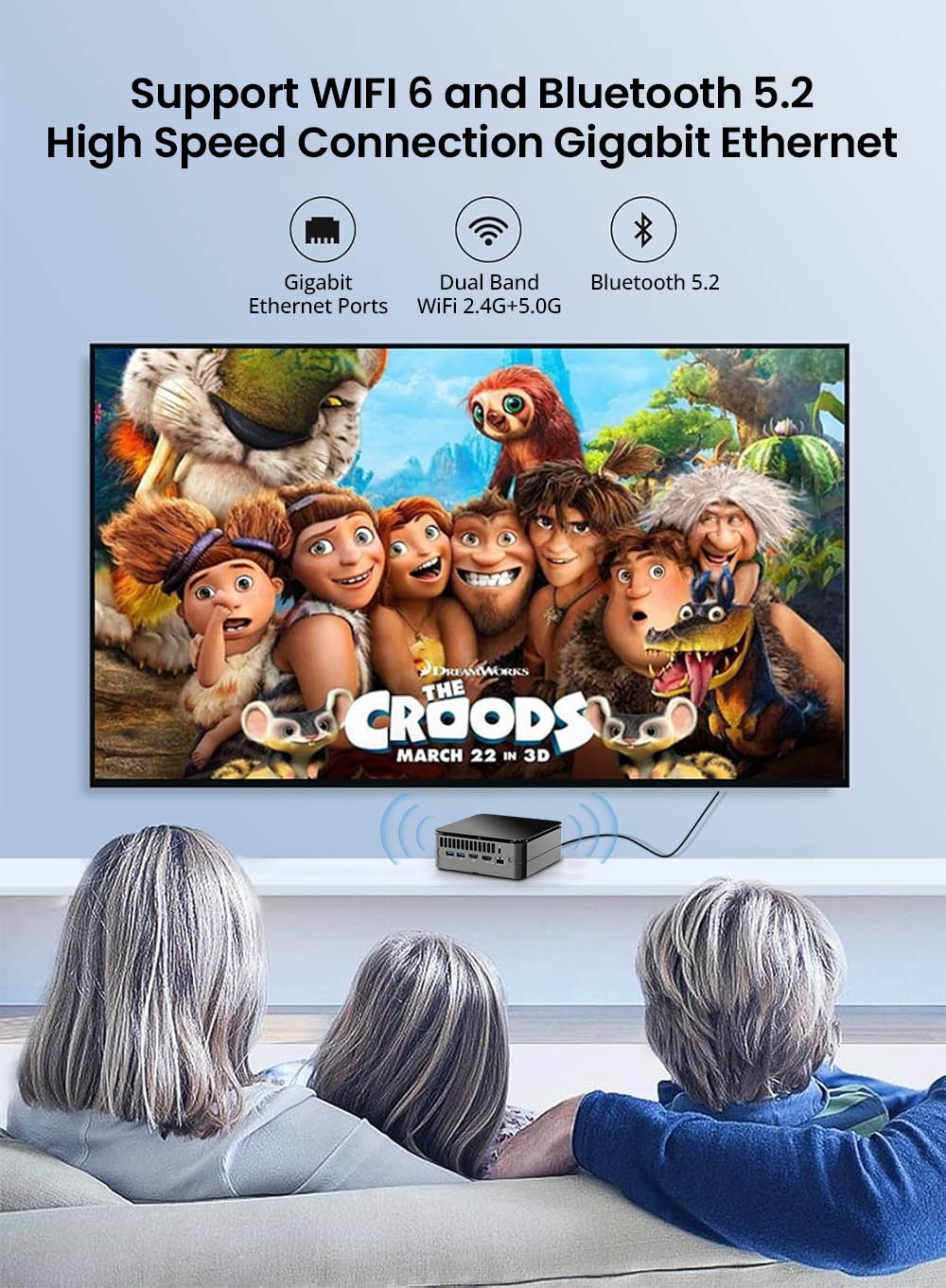 OUVIS F1T Mini PC, Intel Core i9-11900H 8 Core Up to 4.90GHz, 16GB DDR4 3200MHz RAM 1TB NVMe SSD, 2xHDMI2.0 1xType-C 4K@60Hz Triple Display, WiFi 6 Bluetooth 5.2, 4xUSB3.2, 1Gbps RJ45 LAN, 3.5mm Audio Out, Desktop Computer Small PC for Business Home