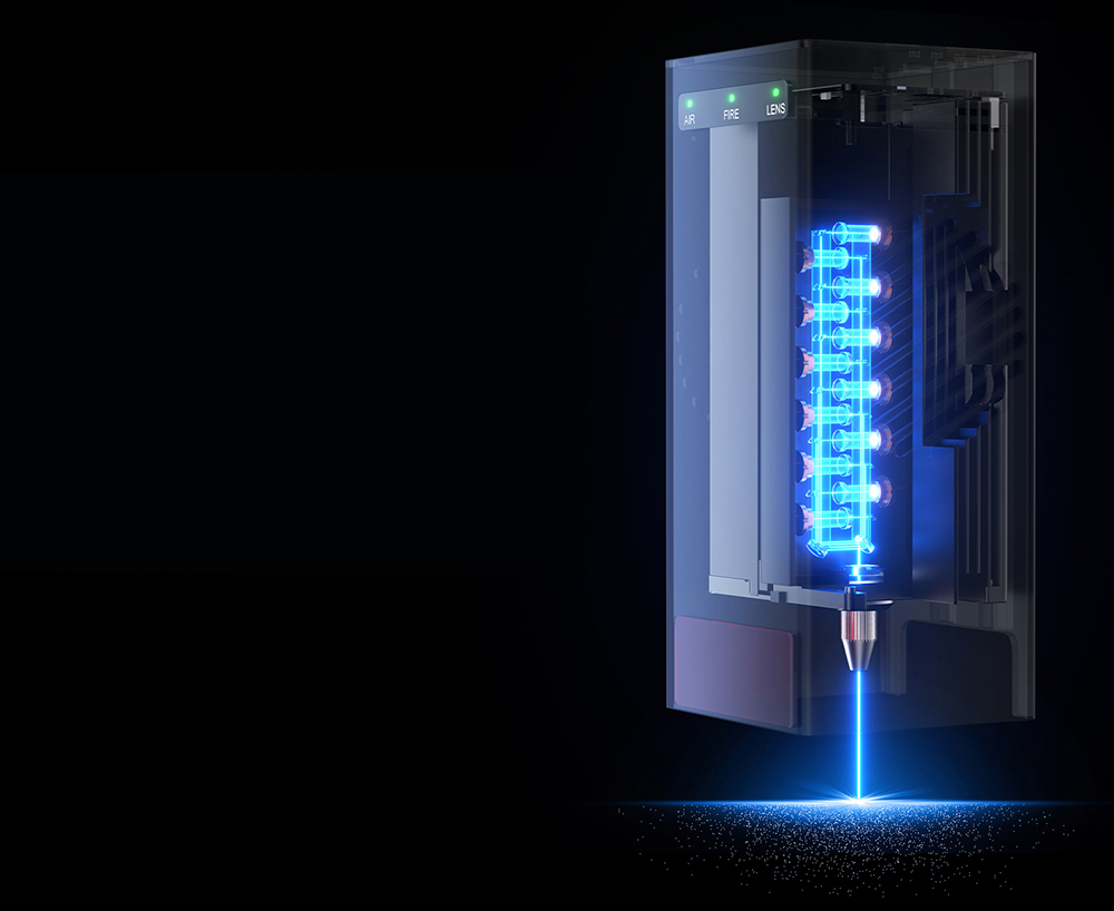 Graveur laser Creality Falcon2 Pro 60 W avec module laser 1,6 W, classe 1 de la FDA, conception entièrement fermée et à tiroir, arrêt de sécurité à couvercle ouvert, assistance pneumatique, caméra intégrée, vitesse maximale de 700 mm/min, 400 x 400 mm