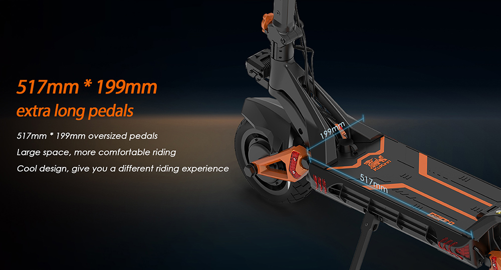 KuKirin G3 Pro 1200 W * 2 Motoren, Offroad-Elektroroller, 10-Zoll-Reifen, 52 V, 23,2 Ah, herausnehmbarer Akku, 80 km Reichweite, 65 km/h Höchstgeschwindigkeit, doppelter Stoßdämpfer, IP54 wasserdicht, doppelte Ölbremsen