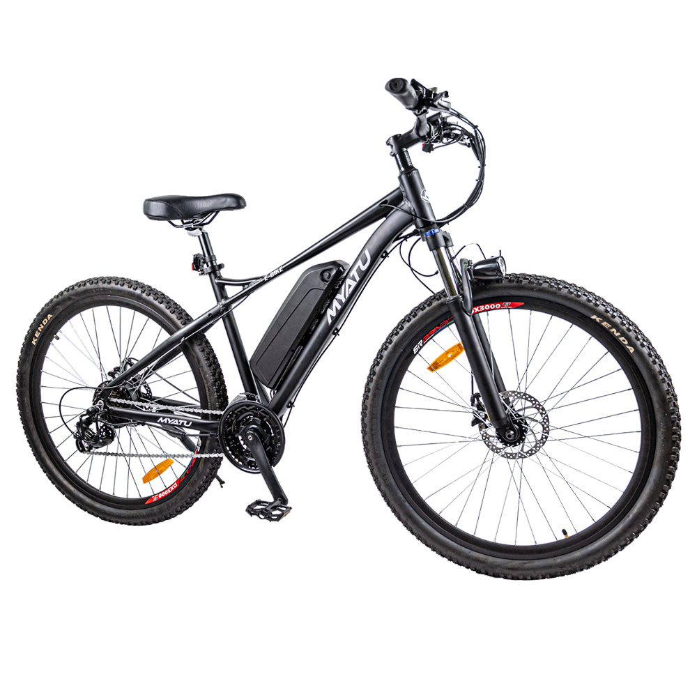 MYATU MYT5791 Electric Bike E-MTB 350W Motor 36V 12.5Ah Battery, 27.5*2.1 inch Tire, 25km/h Max 50km Range, Shimano 21-speed, Aluminum alloy frame Front Fork Shock Absorber, Disc Brake, LCD Display