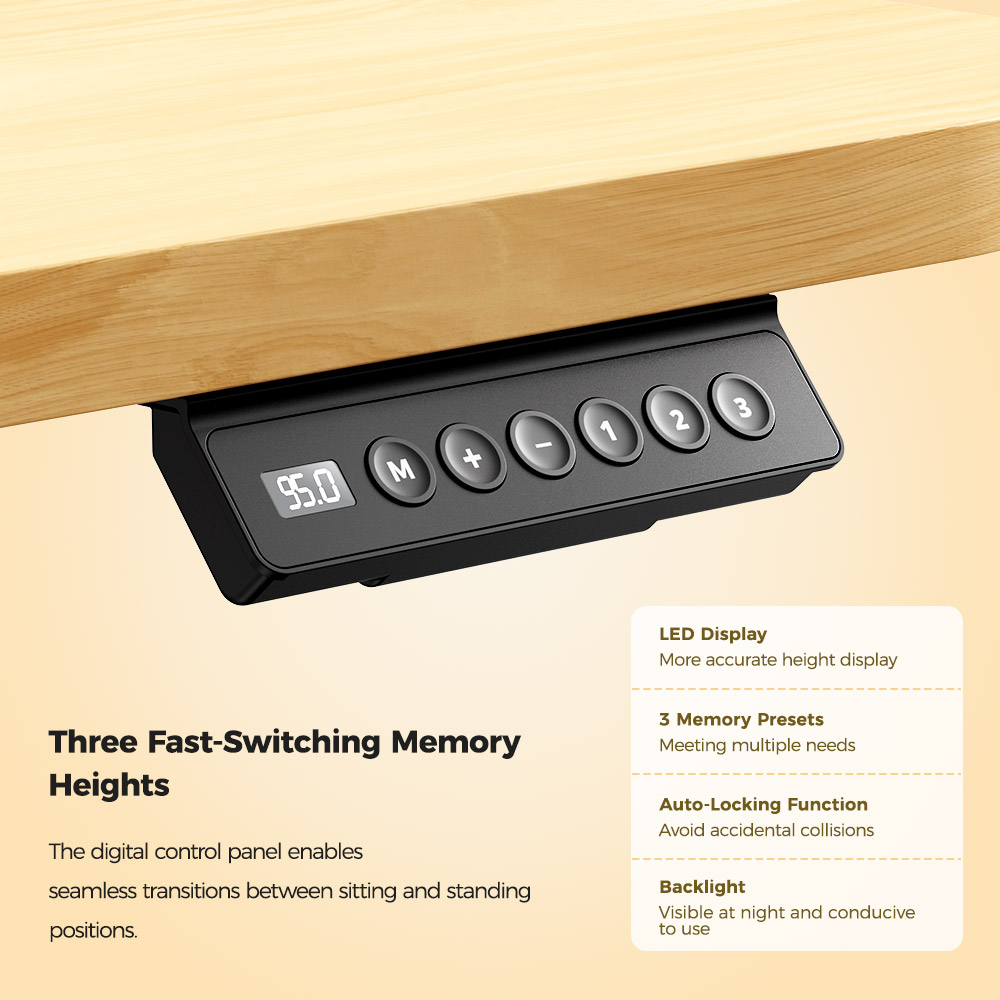 ACGAM JSZ-3 Dual-motor 3-Stage Electric Adjustable Standing Desk Frame, Heavy Duty 264lbs Load Capacity, for Home Office, White