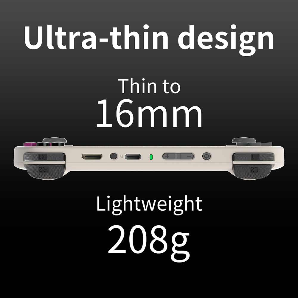 ANBERNIC RG40XX H Retro Game Console with RGB Light, 64GB+256GB TF Card with 16000+ Games, LPDDR4 1GB, 640*480P IPS Screen, 3200mAh Battery for 6 Hours Autonomy, Linux OS, 5G Wifi Bluetooth, Moonlight Streamin - Grey