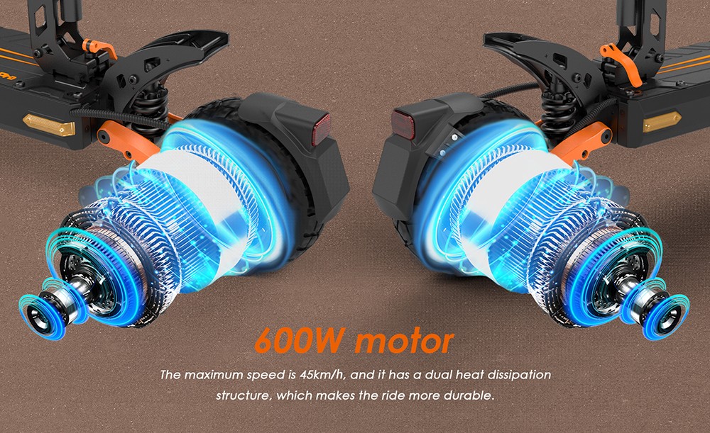 KuKirin G2 Pro Elektroroller Version 2024, bürstenloser 600-W-Motor, 48-V-15,6-Ah-Akku, 9-Zoll-Vakuumreifen aus Gummi, 45 km/h Höchstgeschwindigkeit, 58 km Reichweite, Doppelscheibenbremsen, Federstoßdämpfer, abnehmbarer Sitz