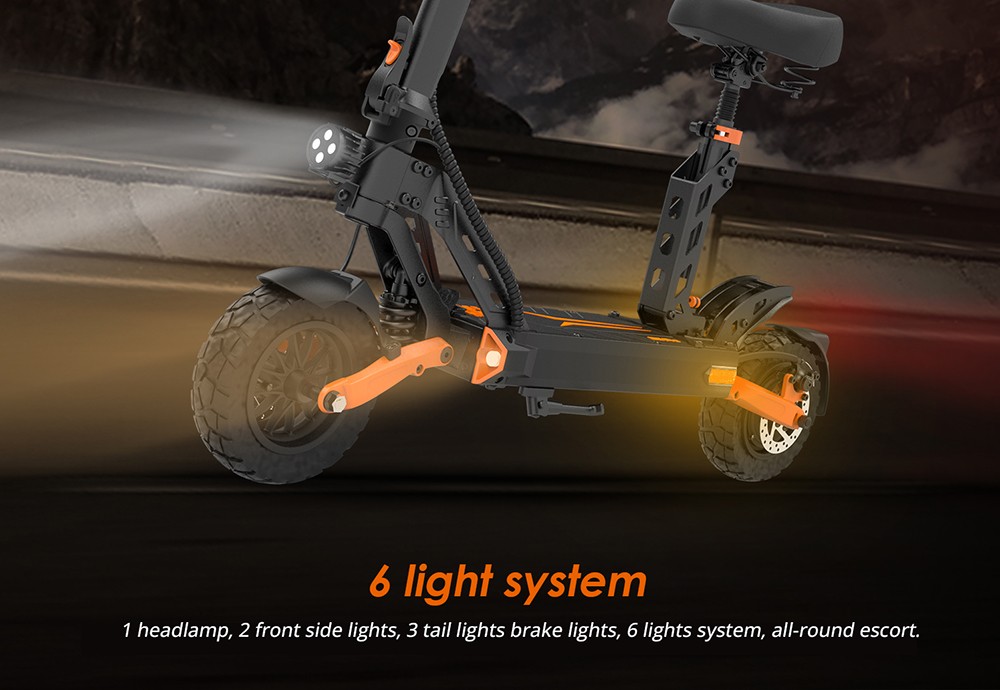 KuKirin G2 Pro Elektroroller Version 2024, bürstenloser 600-W-Motor, 48-V-15,6-Ah-Akku, 9-Zoll-Vakuumreifen aus Gummi, 45 km/h Höchstgeschwindigkeit, 58 km Reichweite, Doppelscheibenbremsen, Federstoßdämpfer, abnehmbarer Sitz