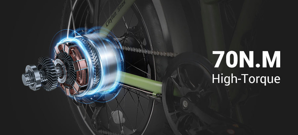 LAIFOOK Cityfun Electric Bike, 250W Brushless Motor, 48V 10.4AH Battery, 20 x 4.0 Inch Fat Tires, 25km/h Max Speed, 70km Range, Hydraulic Front Suspension, Mechanical Disc Brake, Shimano 7 Speed, LCD Display - Orange