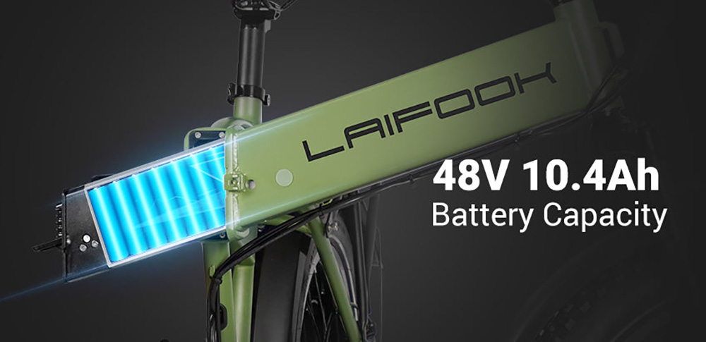 LAIFOOK Cityfun Elektrofahrrad, bürstenloser 250-W-Motor, 48-V-10,4-Ah-Akku, 20 x 4,0 Zoll große Reifen, 25 km/h Höchstgeschwindigkeit, 70 km Reichweite, hydraulische Vorderradfederung, mechanische Scheibenbremse, Shimano 7-Gang-Schaltung, LCD-Display – Orange