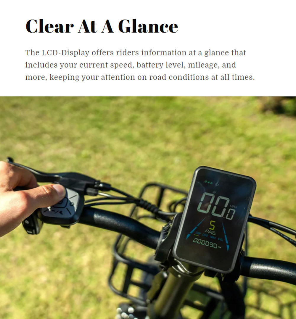 LAIFOOK Cityfun Electric Bike, 250W Brushless Motor, 48V 10.4AH Battery, 20 x 4.0 Inch Fat Tires, 25km/h Max Speed, 70km Range, Hydraulic Front Suspension, Mechanical Disc Brake, Shimano 7 Speed, LCD Display - Orange