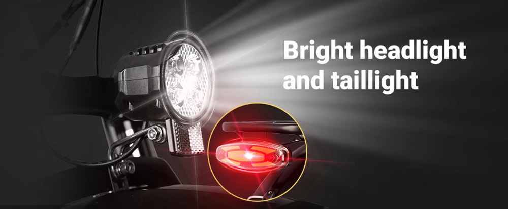 LAIFOOK Cityfun Electric Bike, 250W Brushless Motor, 48V 10.4AH Battery, 20 x 4.0 Inch Fat Tires, 25km/h Max Speed, 70km Range, Hydraulic Front Suspension, Mechanical Disc Brake, Shimano 7 Speed, LCD Display - Orange