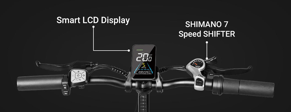 LAIFOOK Cityfun Electric Bike, 250W Brushless Motor, 48V 10.4AH Battery, 20 x 4.0 Inch Fat Tires, 25km/h Max Speed, 70km Range, Hydraulic Front Suspension, Mechanical Disc Brake, Shimano 7 Speed, LCD Display - Orange