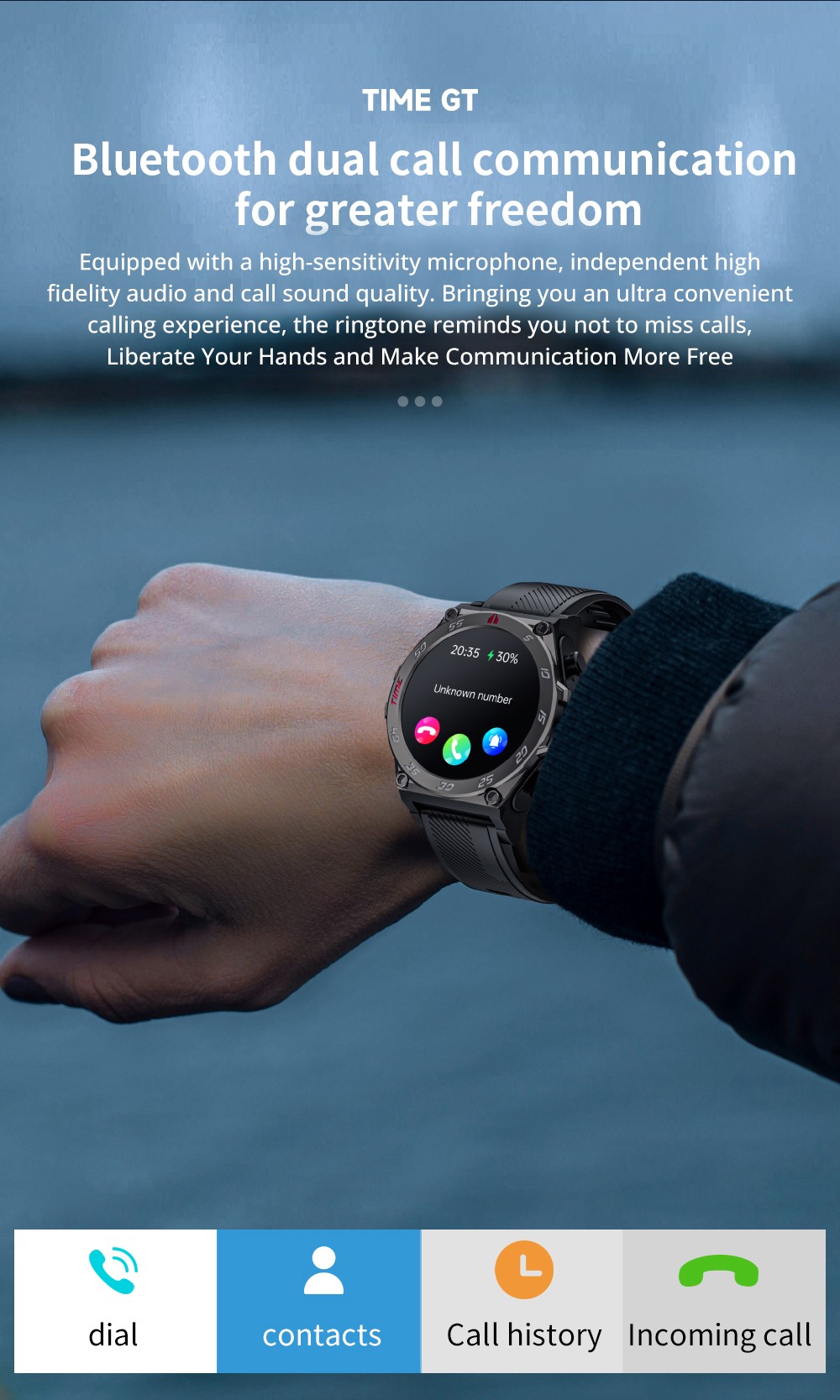 LOKMAT TIME GT 2-in-1 Smartwatch with TWS Earphones, 1.508 AMOLED HD Screen, 24-hour Health Monitoring, Al Voice, 100+ Sports Modes