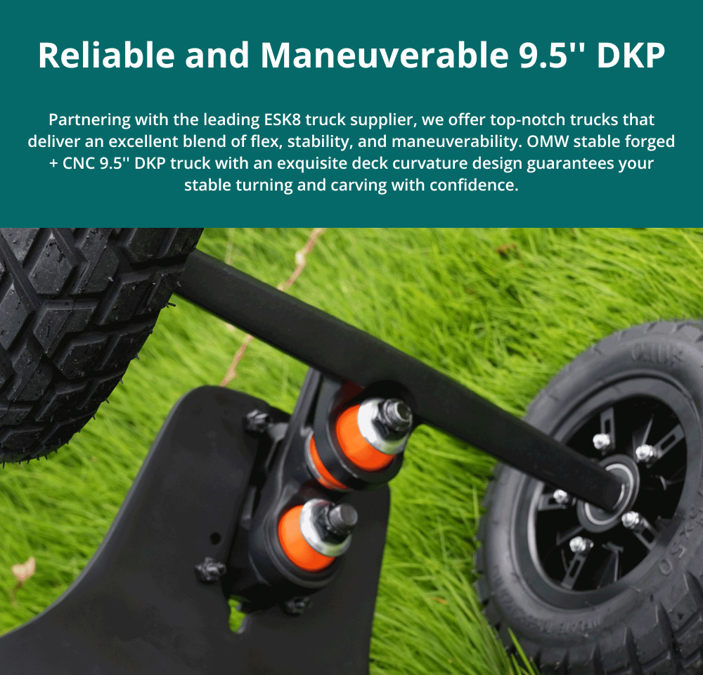 OMW Cavalry Electric Skateboard, 3500W Max Power, 43.2V 20AH Battery, 37mph Max Speed, 34 miles Range - MM-Medium Flex