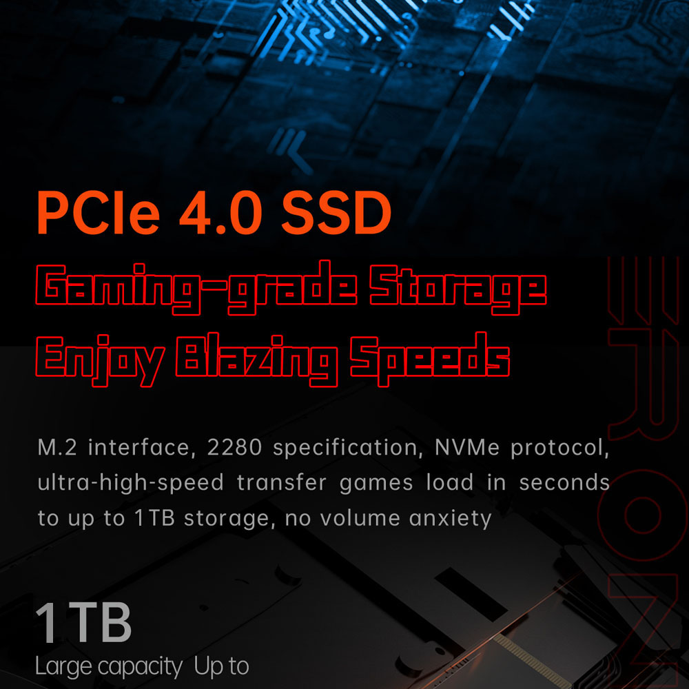 One Netbook OneXPlayer X1 Handheld Gaming PC, AMD Ryzen 7 8840U 8 Cores Max 5.1GHz, 10.95'' 2560*1600 120Hz LTPS Screen, 32GB LPDDR5x 7500MHz RAM 1TB SSD, 1* TF Card 4.0 1* Oculink 2* USB-C 4.0 1* USB 3.2 1* 3.5mm Audio, Harman Sound System - US Plug