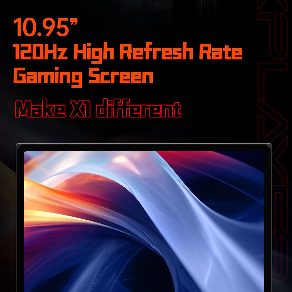One Netbook OneXPlayer X1 Handheld Gaming PC, AMD Ryzen 7 8840U 8 Cores Max 5.1GHz, 10.95'' 2560*1600 120Hz LTPS Screen, 32GB LPDDR5x 7500MHz RAM 1TB SSD, 1* TF Card 4.0 1* Oculink 2* USB-C 4.0 1* USB 3.2 1* 3.5mm Audio, Harman Sound System - US Plug