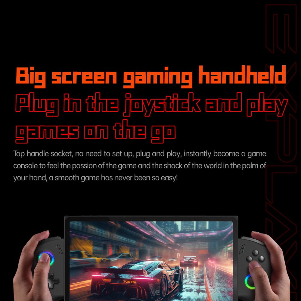 One Netbook OneXPlayer X1 Handheld Gaming PC, AMD Ryzen 7 8840U 8 Cores Max 5.1GHz, 10.95'' 2560*1600 120Hz LTPS Screen, 32GB LPDDR5x 7500MHz RAM 1TB SSD, 1* TF Card 4.0 1* Oculink 2* USB-C 4.0 1* USB 3.2 1* 3.5mm Audio, Harman Sound System - US Plug
