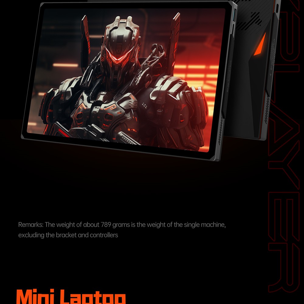One Netbook OneXPlayer X1 Handheld Gaming PC, AMD Ryzen 7 8840U 8 Cores Max 5.1GHz, 10.95'' 2560*1600 120Hz LTPS Screen, 32GB LPDDR5x 7500MHz RAM 1TB SSD, 1* TF Card 4.0 1* Oculink 2* USB-C 4.0 1* USB 3.2 1* 3.5mm Audio, Harman Sound System - US Plug
