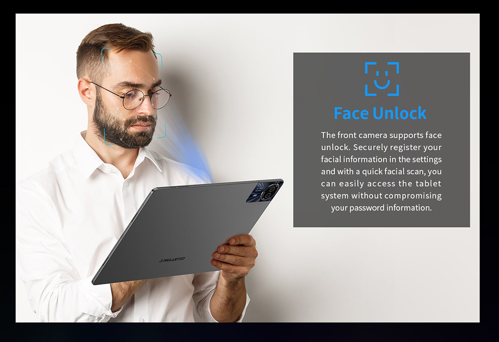 Teclast T65 Max Android 14 Tablet, 13-inch 1920*1200 IPS Screen, Helio G99 8 Core Max 2.2GHz, 8GB+12GB Expansion RAM 256GB ROM, 2.4/5GHz WiFi Bluetooth 5.0, 8MP+13MP Camera, 10000mAh Battery, 18W Fast Charging, GPS/Galileo/GLONASS/BDS, Face Unlock