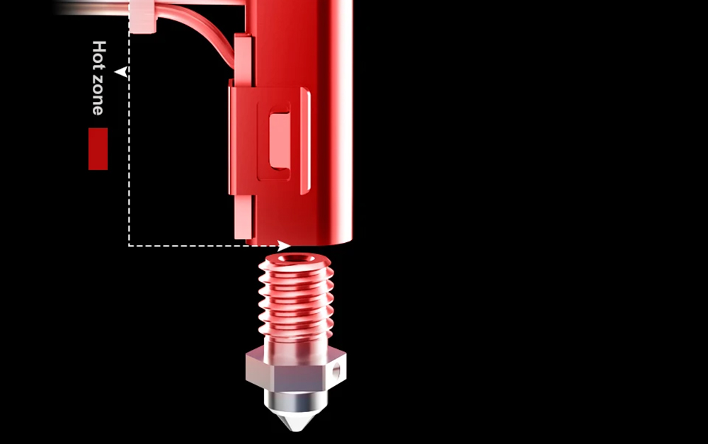 Trianglelab Rapido ACE UHF Hotend - 104NT-4 Thermistor, Compatible with Dragon/Rapido, V6 Adapter