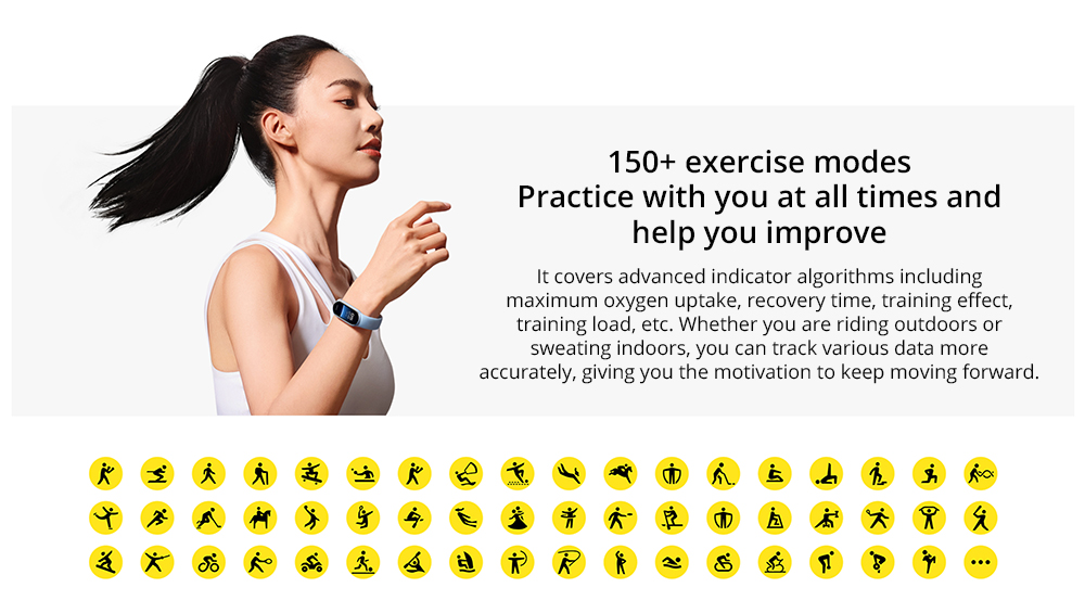 Xiaomi Band 9 Smart Bracelet Chinese Version, 1.62'' AMOLED Screen, All-day Health Monitoring, Sleep Health Management, 150+ Exercise Modes, 5ATM Waterproof - Black