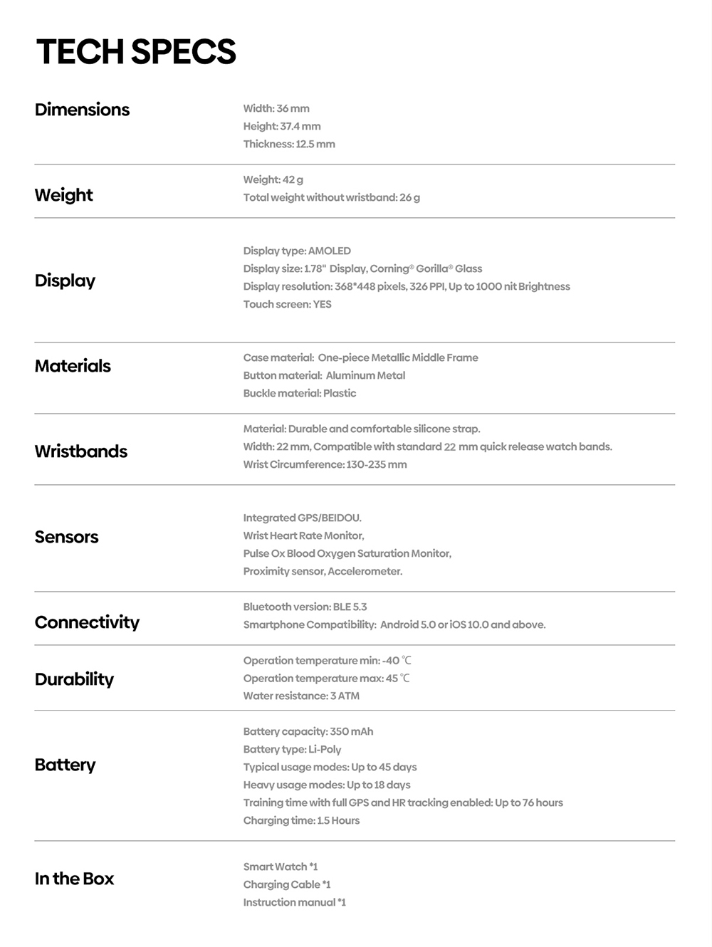 Zeblaze Beyond 3 Plus Smartwatch, 1.78