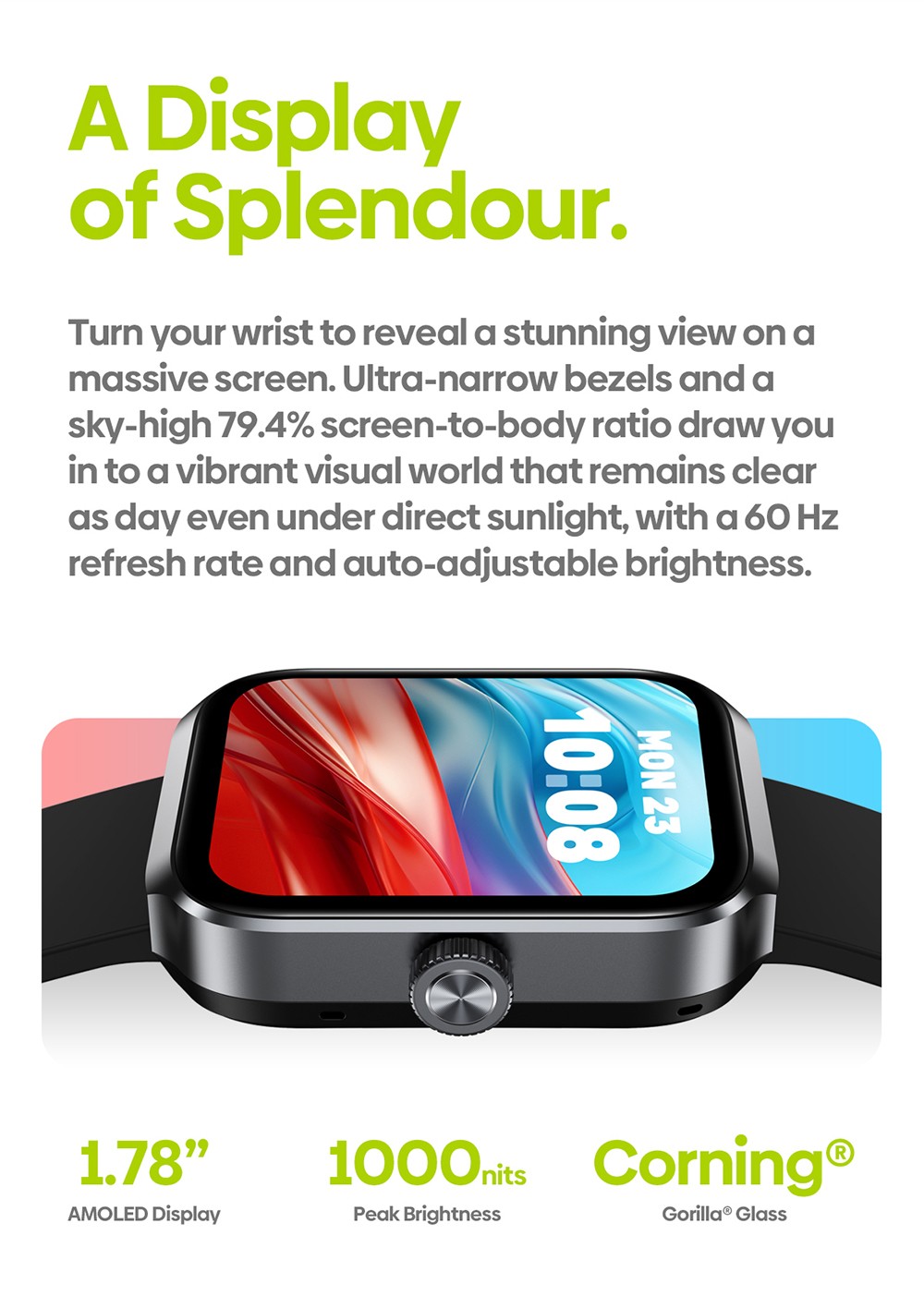 Zeblaze Beyond 3 Plus Smartwatch, 1.78'' AMOLED Screen, Health Monitoring, GPS Positioning, Bluetooth Calling, 60+ Workout Modes, 3ATM Waterproof - Golden