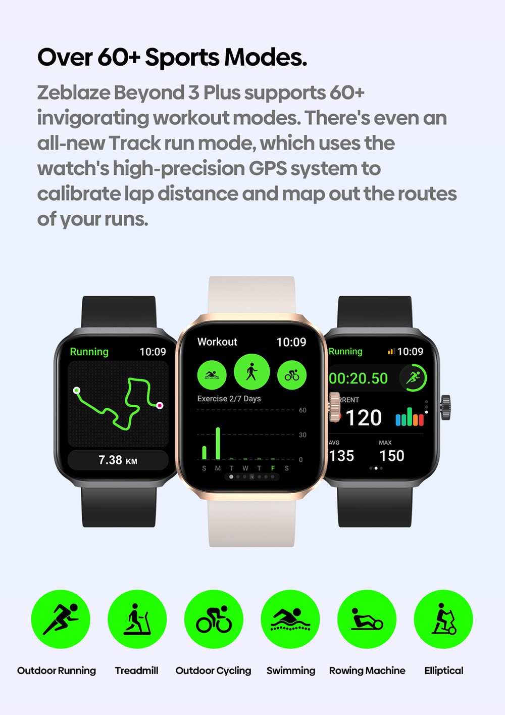 Zeblaze Beyond 3 Plus Smartwatch, 1.78'' AMOLED Screen, Health Monitoring, GPS Positioning, Bluetooth Calling, 60+ Workout Modes, 3ATM Waterproof - Golden