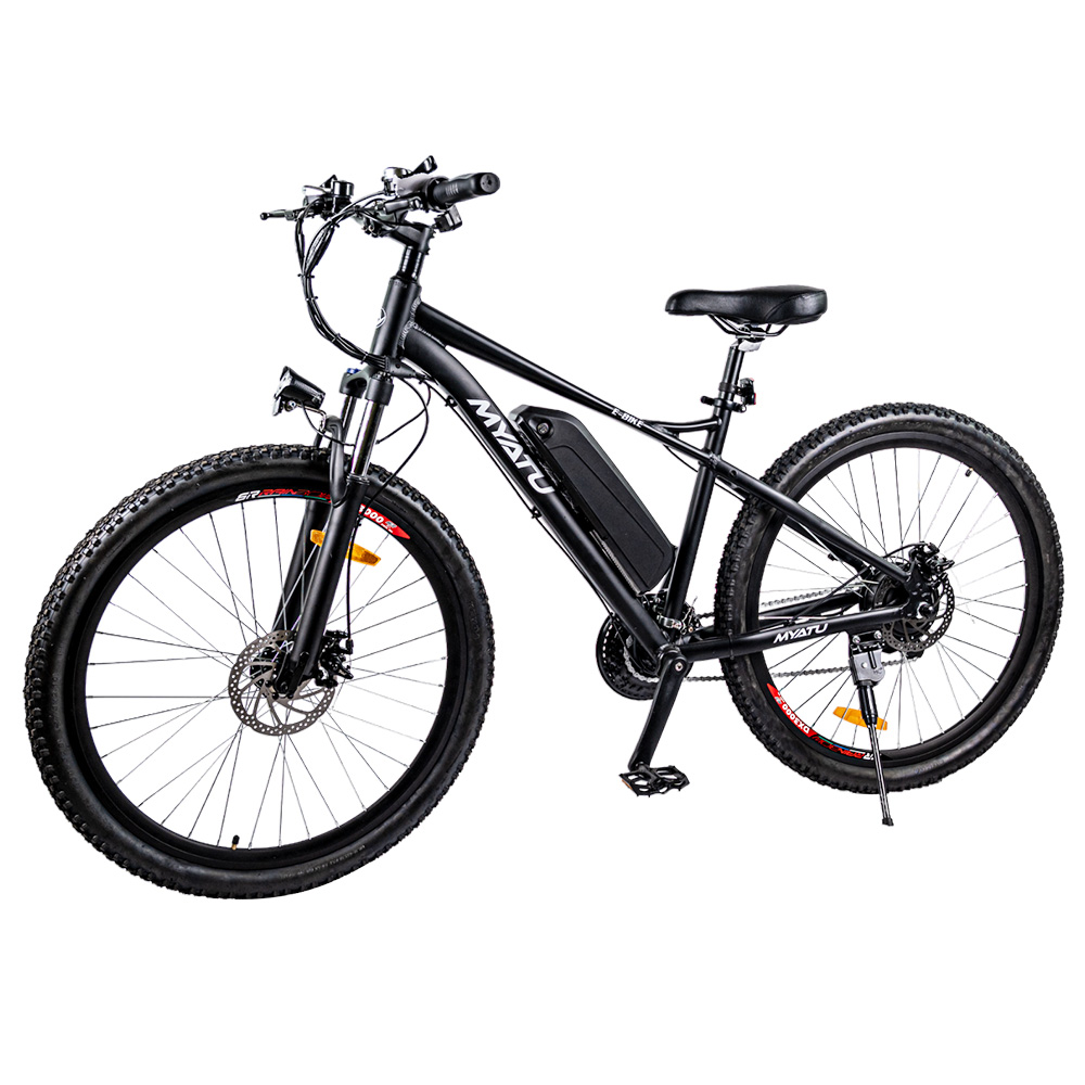 MYATU MYT5791 Electric Bike E-MTB 350W Motor 36V 12.5Ah Battery, 27.5*2.1 inch Tire, 25km/h Max 50km Range, Shimano 21-speed, Aluminum alloy frame Front Fork Shock Absorber, Disc Brake, LCD Display