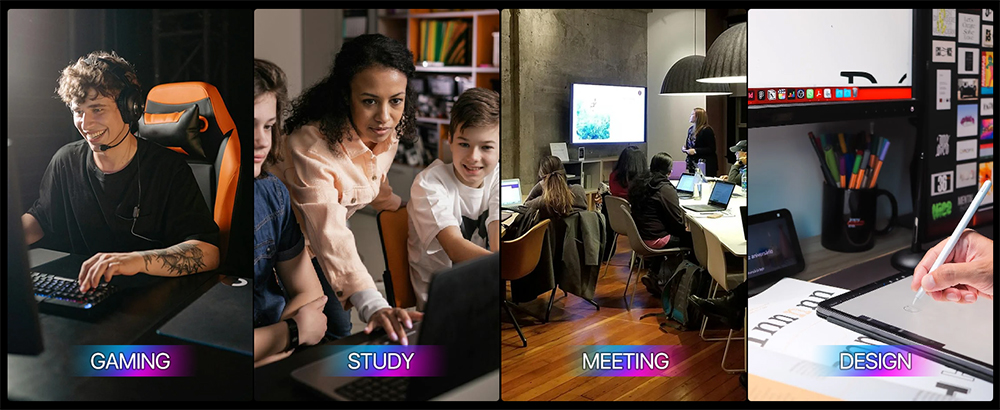 OUVIS F1K Mini PC, AMD Ryzen 7 7735HS 8 Cores Up to 4.75GHz, 16GB RAM 1TB SSD, 2*HDMI+1*Type-C 4K 60Hz Triple Display, WiFi 6 Bluetooth 5.2, 4*USB 3.2 1*RJ45 1*Audio - EU Plug