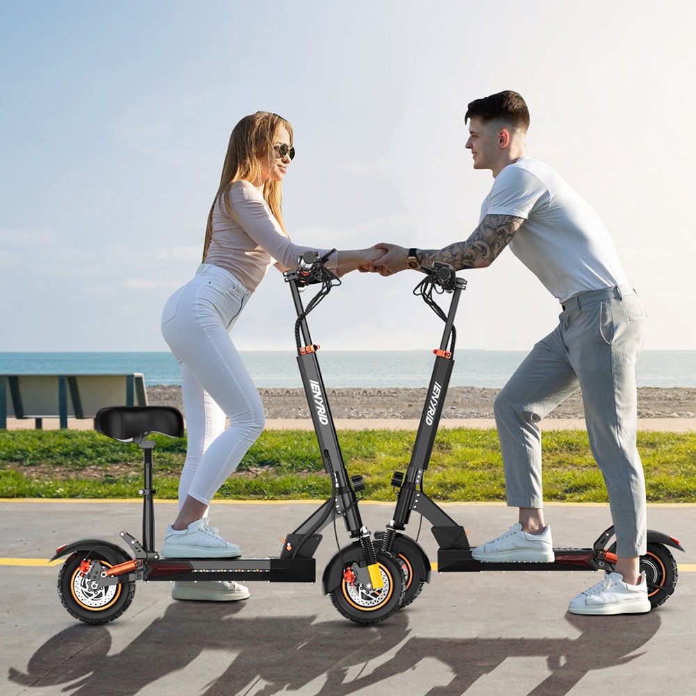 iENYRID M4 Pro S+ MAX Electric Scooter 10 Inch Off-Road Pneumatic Tires 800W Motor 45Km/h Max Speed 48V 20Ah Battery 75KM Range 150KG Max Load Dual Disc Brakes Detachable seat IPX4 Waterproof
