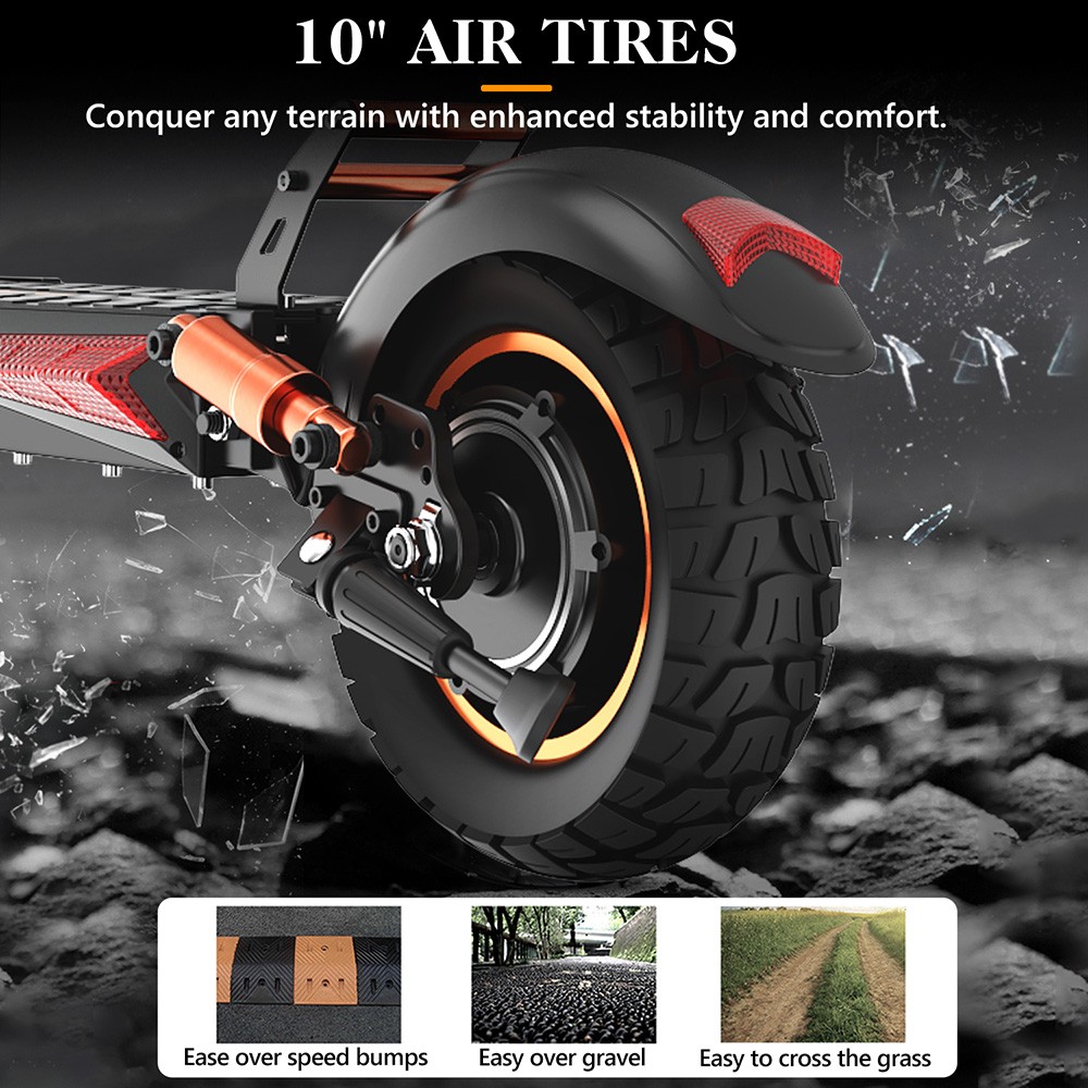 iENYRID M4 Pro S+ MAX Electric Scooter 10 Inch Off-Road Pneumatic Tires 800W Motor 45Km/h Max Speed 48V 20Ah Battery 75KM Range 150KG Max Load Dual Disc Brakes Detachable seat IPX4 Waterproof