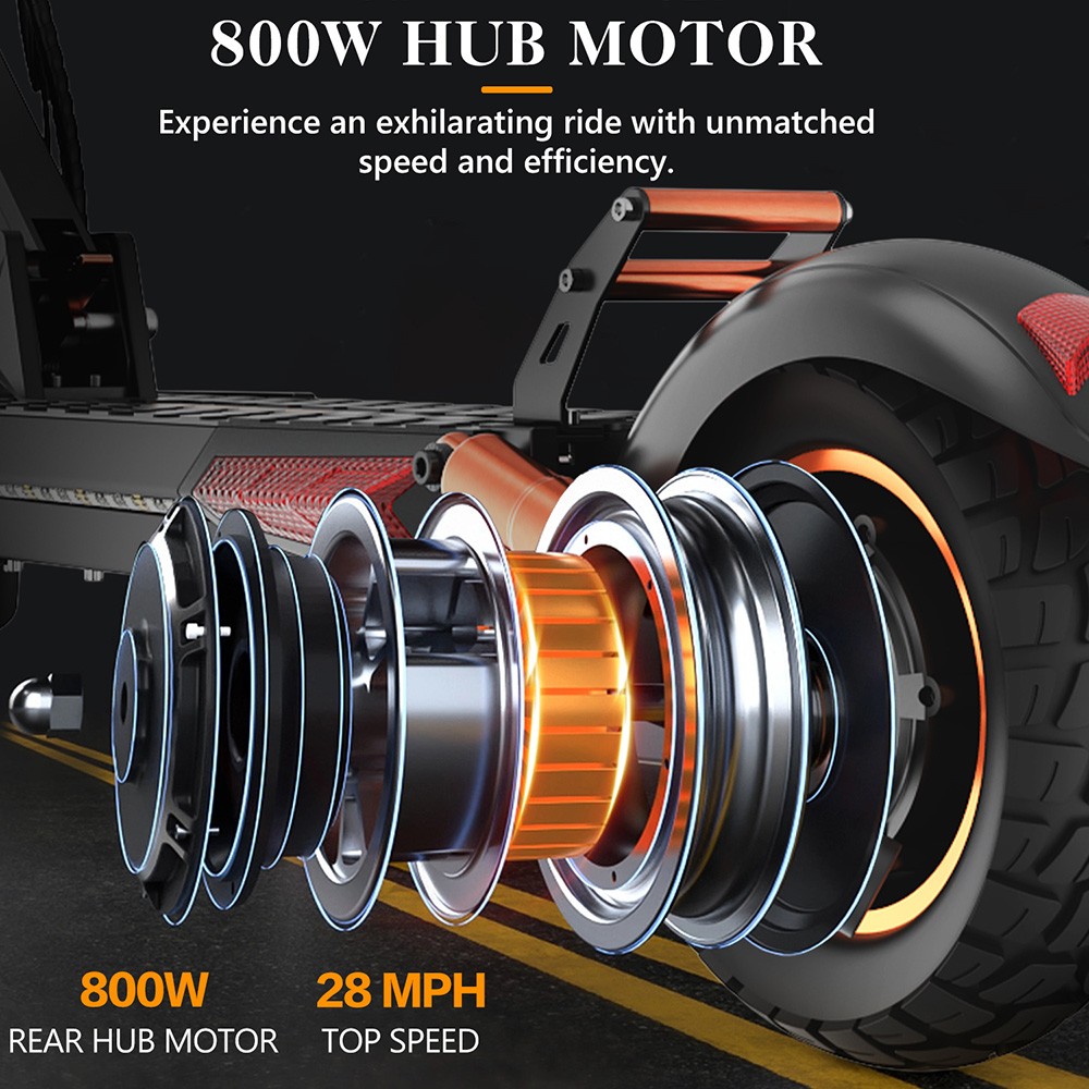 iENYRID M4 Pro S+ MAX Electric Scooter 10 Inch Off-Road Pneumatic Tires 800W Motor 45Km/h Max Speed 48V 20Ah Battery 75KM Range 150KG Max Load Dual Disc Brakes Detachable seat IPX4 Waterproof