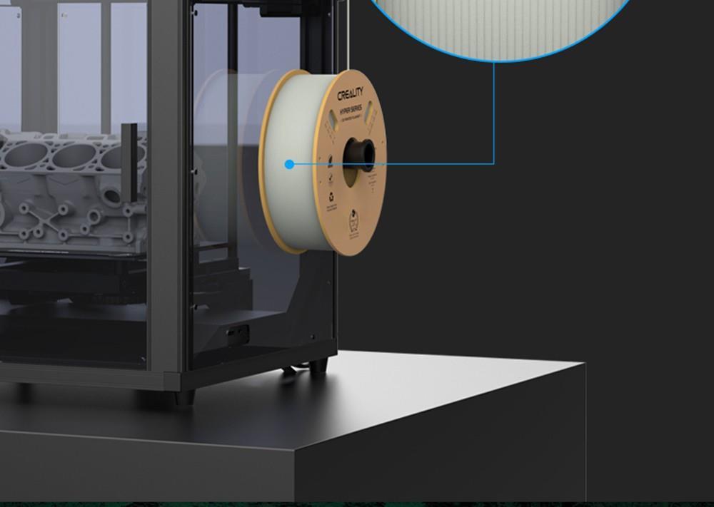 6 Stück Creality Hyper PLA-Filament – 2 kg Schwarz + 2 kg Weiß + 2 kg Grau