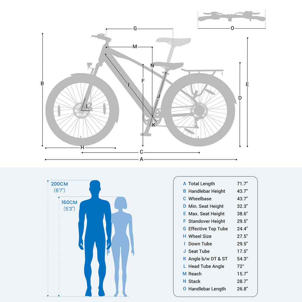 Touroll J1 27.5 inch Trekking Bike with 250W Motor, 36V 15.6Ah Battery, Max 100km Range, 1.8