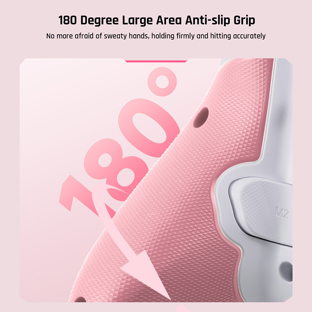 BIGBIG WON Rainbow 2 SE Game Controller, Hall Effect Trigger, 12-bit ADC, 4-way & 8-way D-pads, Compatible with Switch / PC / Android / iOS - Pink