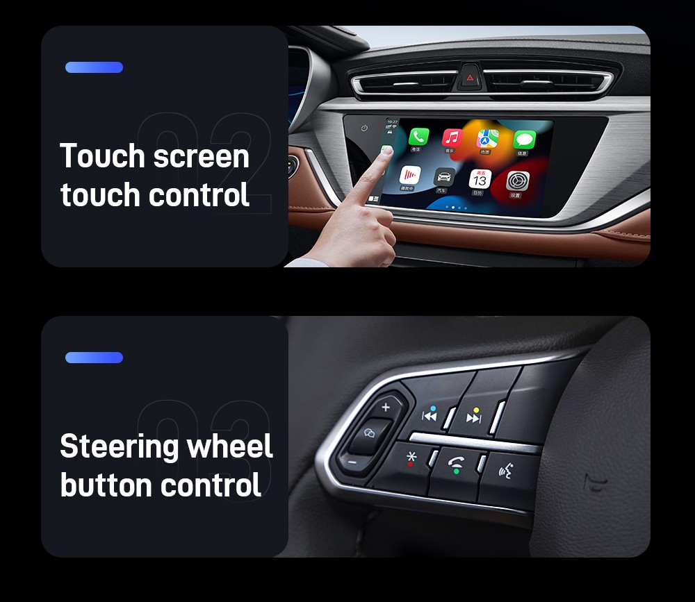 DriFox A20 Wired to Wireless Carplay Adapter, Plug & Play, Auto-Connect, 5.8GHz Fast Data Transmission, Voice Assistant