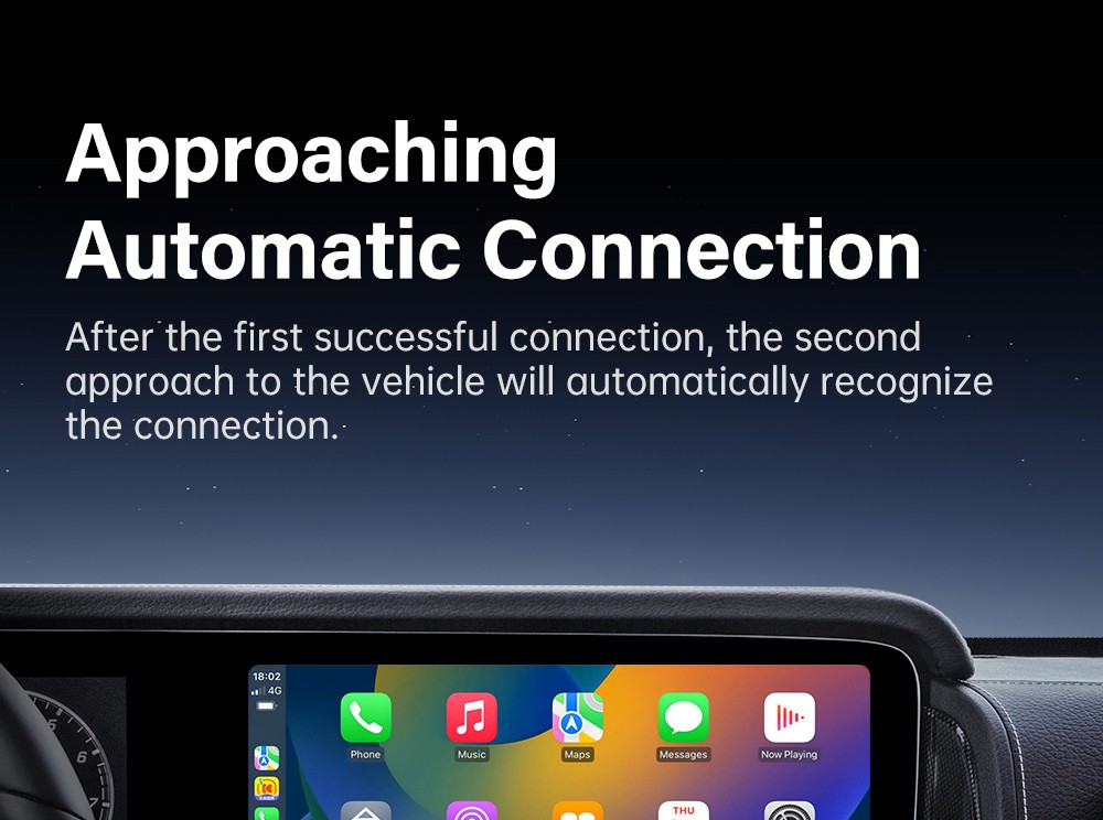 DriFox A21 Wired to Wireless Carplay Adapter, Plug & Play, Auto-Connect, 5.8GHz Fast Data Transmission, Voice Assistant - Blue