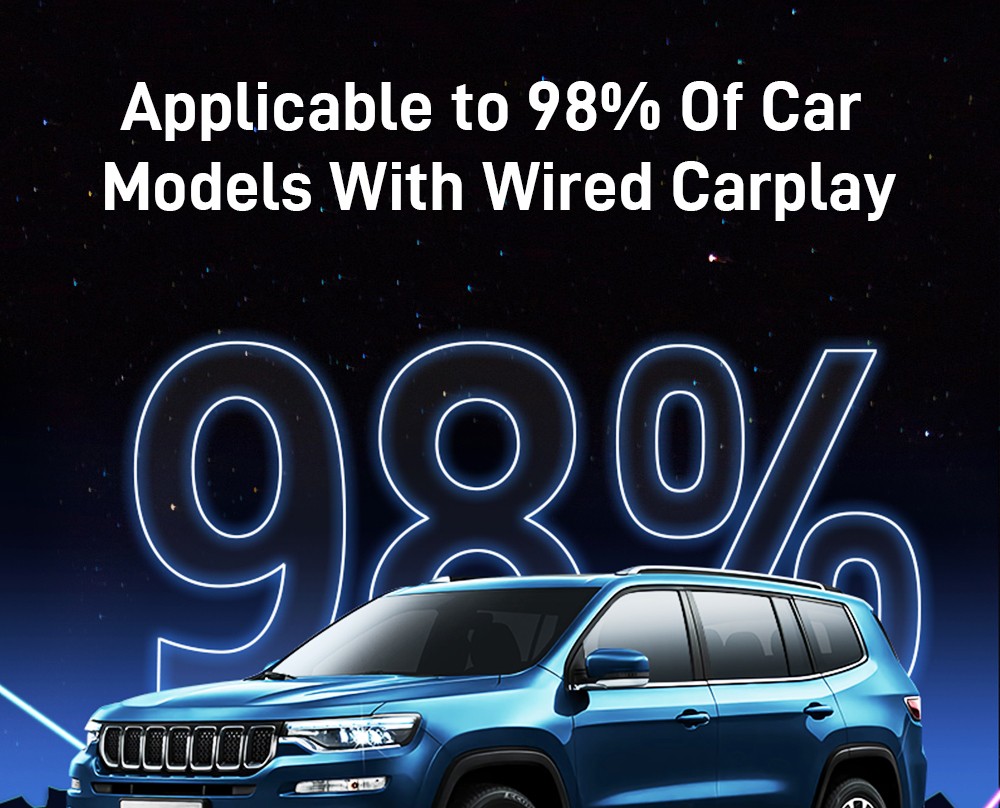 DriFox A21 Wired to Wireless Carplay Adapter, Plug & Play, Auto-Connect, 5.8GHz Fast Data Transmission, Voice Assistant - Green