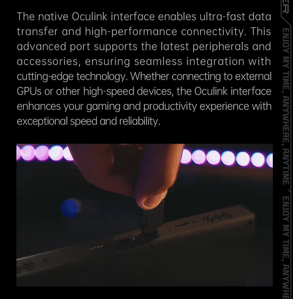 One Netbook OneXPlayer X1 Mini Handheld Gaming PC, AMD Ryzen 7 8840U 8 Cores Max 5.1GHz, 8.8'' 2560*1600 144Hz LTPS Screen, 32GB LPDDR5x RAM 1TB SSD, 2*USB4 1*USB3.2 1* TF Card Slot 1* Oculink 1*Audio, Harman Sound System, 65.02Wh Battery - US Plug