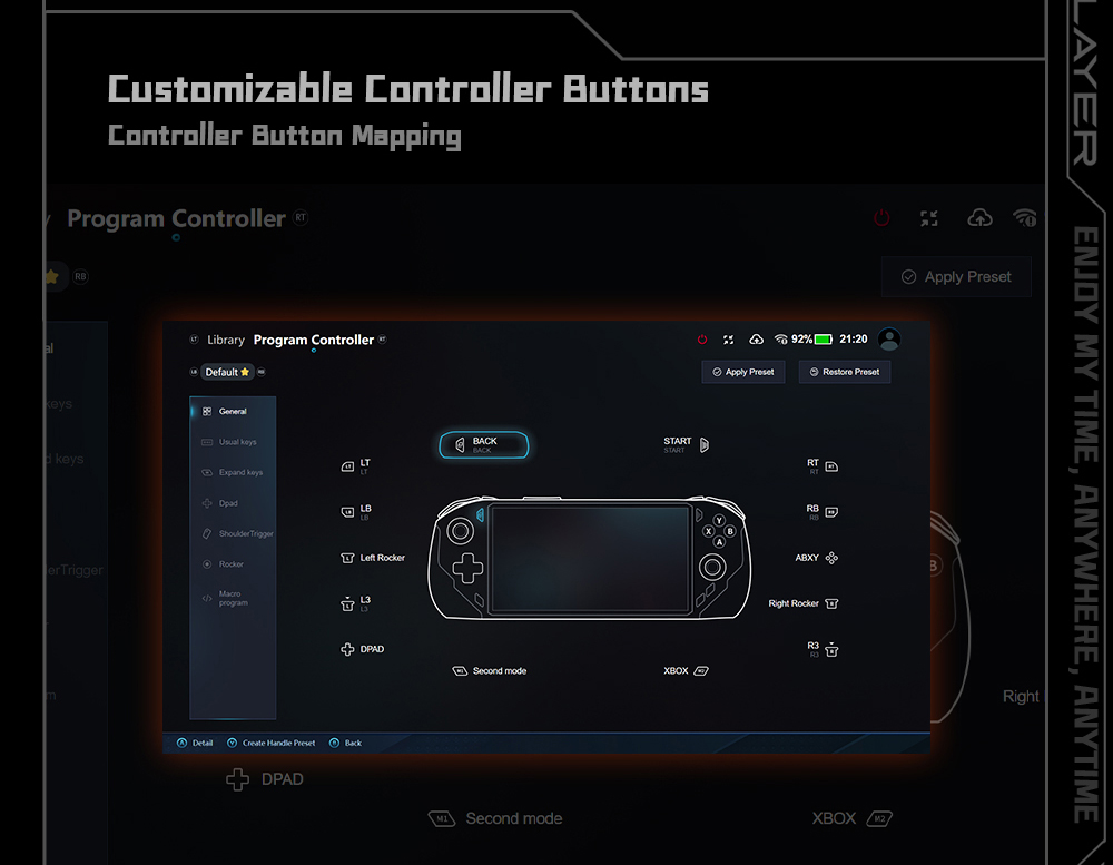 One Netbook OneXPlayer X1 Mini Handheld Gaming PC, AMD Ryzen 7 8840U 8 Cores Max 5.1GHz, 8.8'' 2560*1600 144Hz LTPS Screen, 32GB LPDDR5x RAM 1TB SSD, 2*USB4 1*USB3.2 1* TF Card Slot 1* Oculink 1*Audio, Harman Sound System, 65.02Wh Battery - US Plug