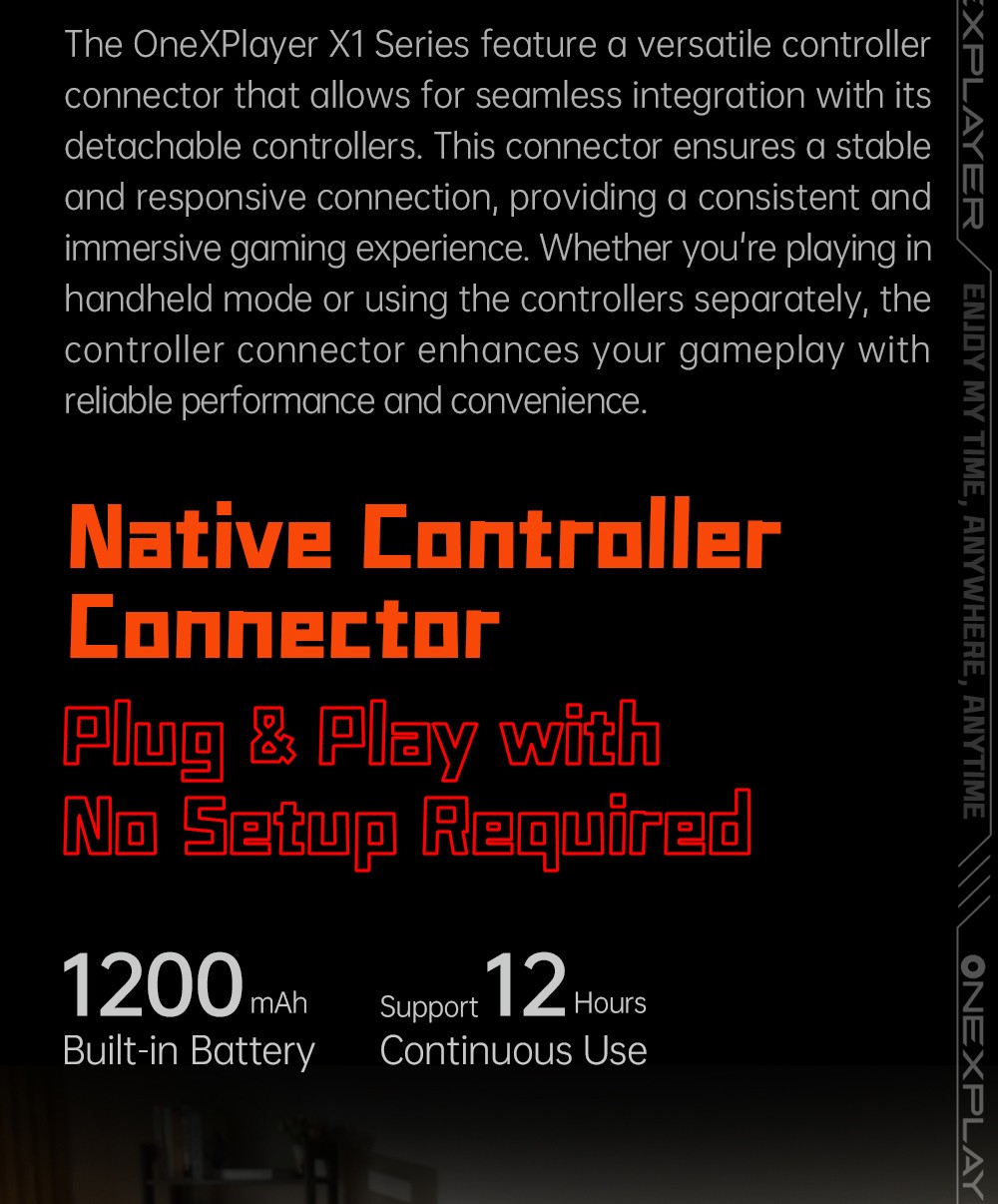 One Netbook OneXPlayer X1 Mini Handheld Gaming PC, AMD Ryzen 7 8840U 8 Cores Max 5.1GHz, 8.8'' 2560*1600 144Hz LTPS Screen, 32GB LPDDR5x RAM 1TB SSD, 2*USB4 1*USB3.2 1* TF Card Slot 1* Oculink 1*Audio, Harman Sound System, 65.02Wh Battery - US Plug