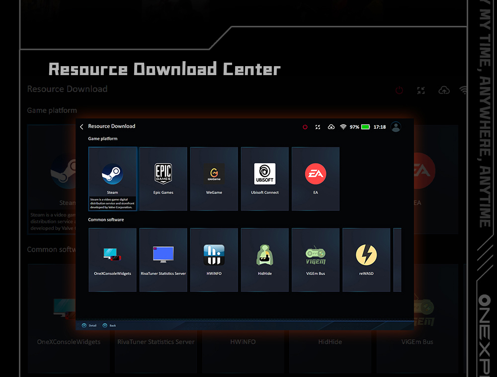One Netbook OneXPlayer X1 Mini Handheld Gaming PC, AMD Ryzen 7 8840U 8 Cores Max 5.1GHz, 8.8'' 2560*1600 144Hz LTPS Screen, 32GB LPDDR5x 7500MHz RAM 2TB SSD, 2*USB4 1*USB3.2 1* TF Card Slot 1* Oculink 1*Audio, Harman Sound System, 65.02Wh Battery
