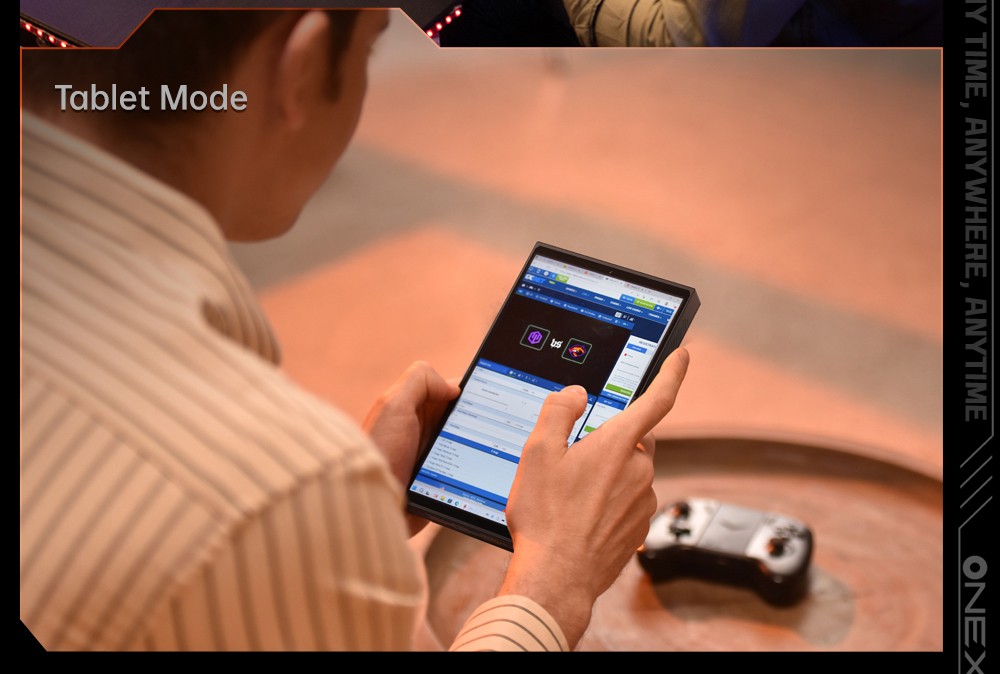 One Netbook OneXPlayer X1 Mini Handheld Gaming PC, AMD Ryzen 7 8840U 8 Cores Max 5.1GHz, 8.8'' 2560*1600 144Hz LTPS Screen, 32GB LPDDR5x RAM 2TB SSD, 2*USB4 1*USB3.2 1* TF Card Slot 1* Oculink 1*Audio, Harman Sound System, 65.02Wh Battery - US Plug