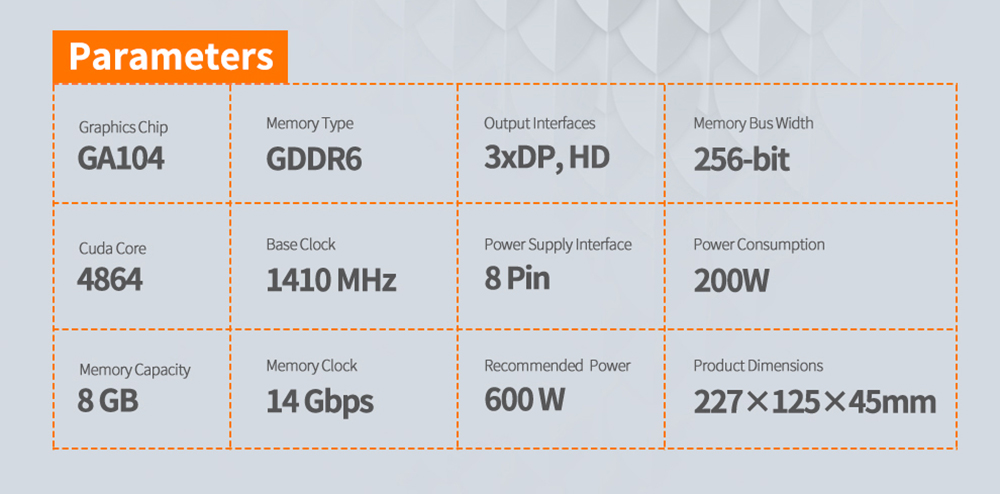 PELADN RTX 3060 Ti Graphics Card, 8GB GDDR6, 8Pin 256bits, 200W, PCI Express 4.0, 3*DP 1*HDMI, Dual-fan