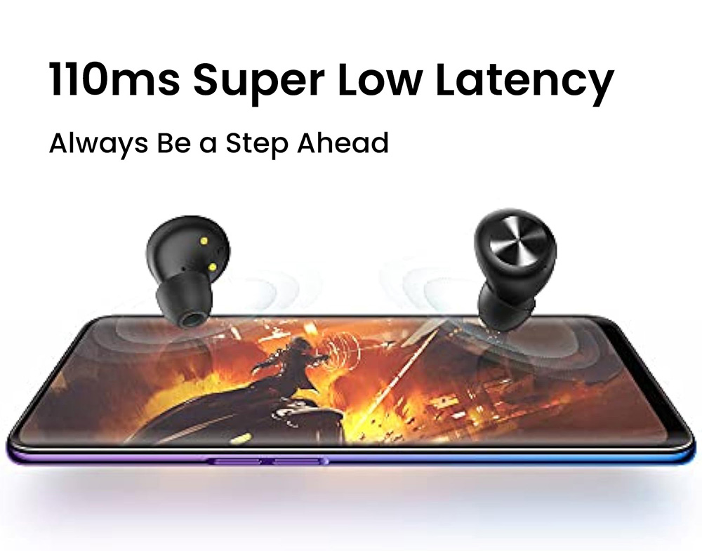 Realme DIZO GoPods D TWS Wireless Bluetooth Earbuds, Environment Noise Cancellation, Bluetooth 5.0, 20 Hours Battery Life - White