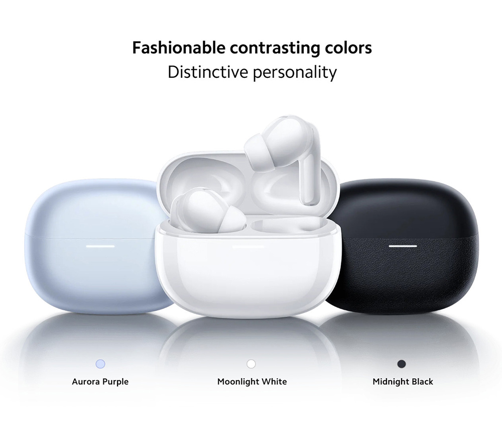 Redmi Buds 5 Pro Earbuds, 52dB Active Noise Cancellation, Hi-Res Audio, Bluetooth 5.3, Up to 38 Hours Battery Life - White