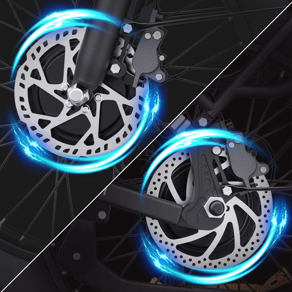 Ridstar H20 Pro Electric Bike, 1000W*2 Motor, 48V 23AH Battery, 20*4 Inch Fat Tires, 49km/h Max Speed, 112km Range, Hydraulic Disc Brake, Front and Rear Shock Absorber, Shimano 7-speed