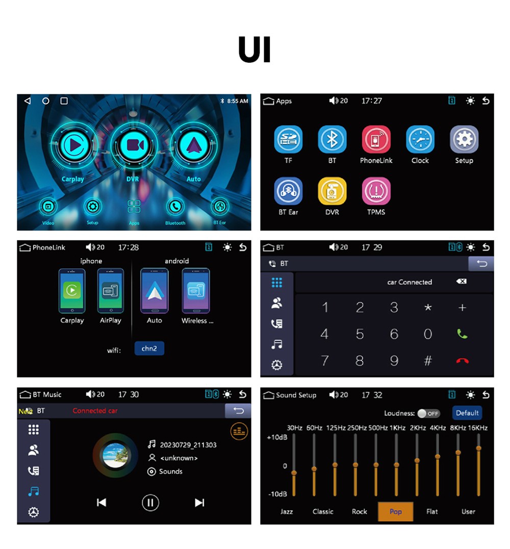 SD5005 5inch 2.5D IPS Motorcycle MP5 Player, Dual Bluetooth Connection, 800*480 Resolution, IP67 Waterproof, Support Carplay/ Mirrorlink/ Android Auto/ TF Card