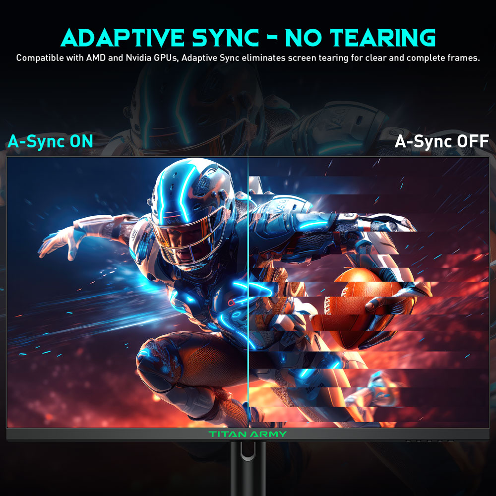 TITAN ARMY P32A2S2 Gaming Monitor, 32-inch 2560*1440 16:9 Fast IPS Screen, 240Hz Refresh Rate, 1ms GTG, HDR400, GamePlus Mode, Adaptive Sync, PIP & PBP Split Screen, E-Sport Backlight, VESA Mount & Adjustment Stand, 2*HDMI 2.1 2*DP 1.4 1* Audio