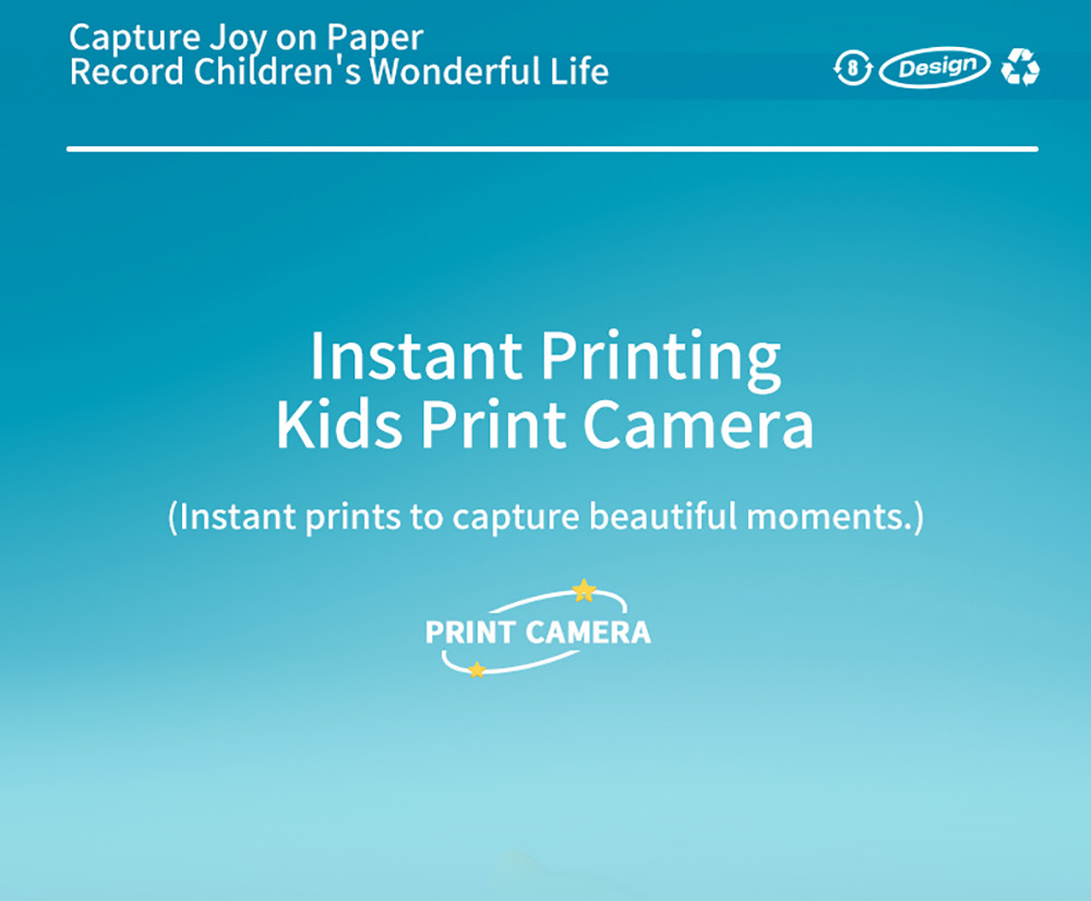 WOWKIDS K64 Kids Instant Print Camera, 48MP Front & Rear Dual Cameras - Green Carrot