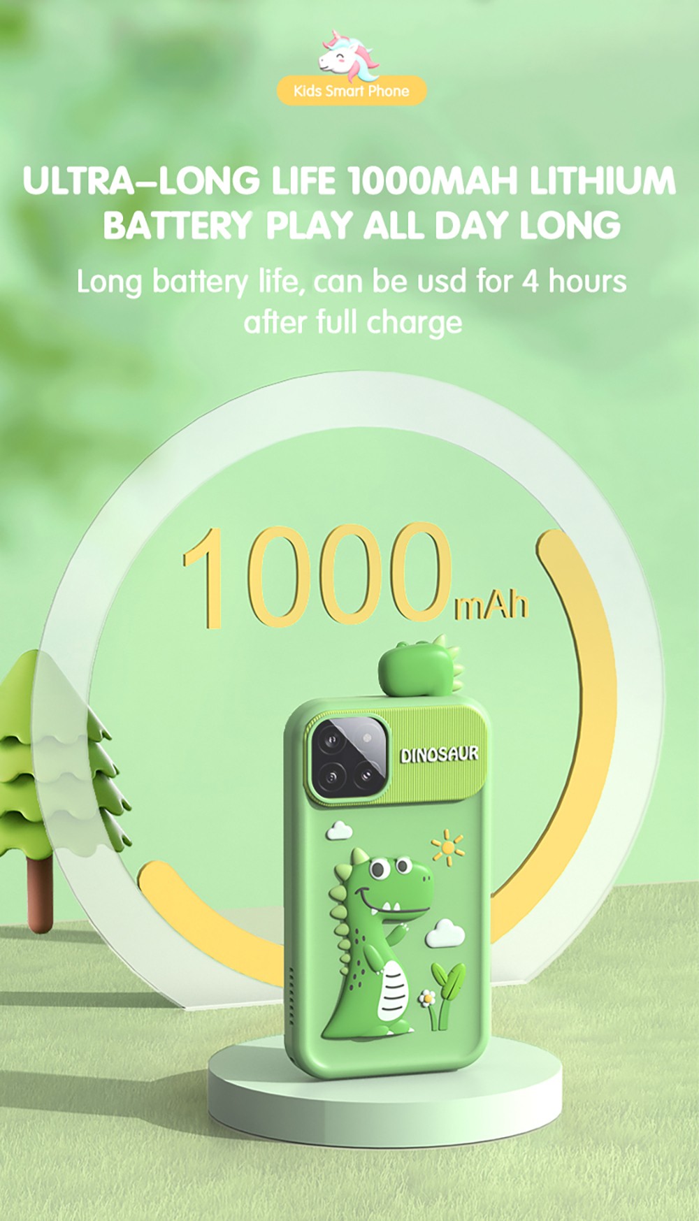 WOWKIDS P1 Kids Mobile Phone Toy - Green